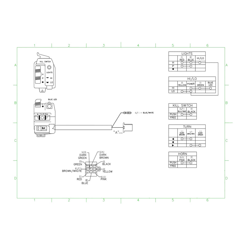 Load image into Gallery viewer, WHITES SWITCH BLOCK TURN/HEADLIGHT/ HORN/KILL (45.5mm)