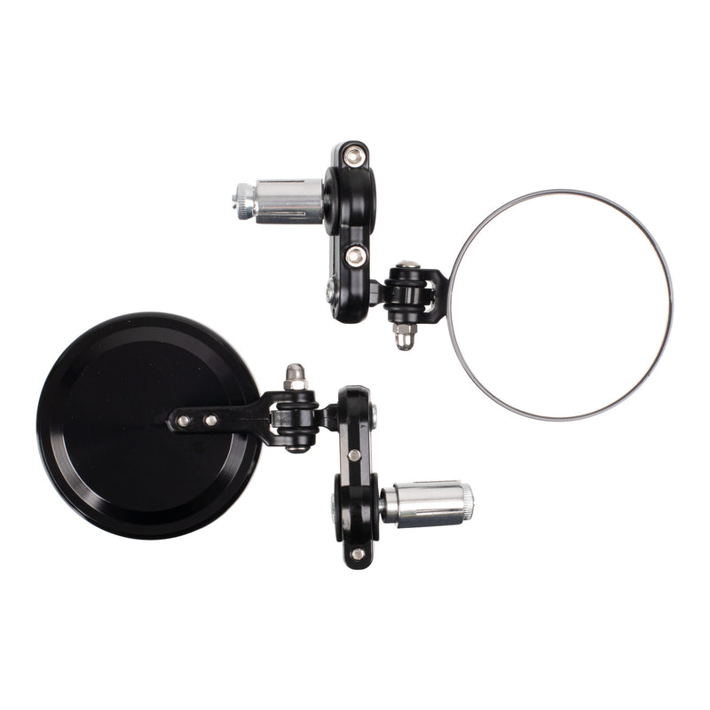 Load image into Gallery viewer, Whites Handlebar Bar End Mirrors Pair - Hinged - Black