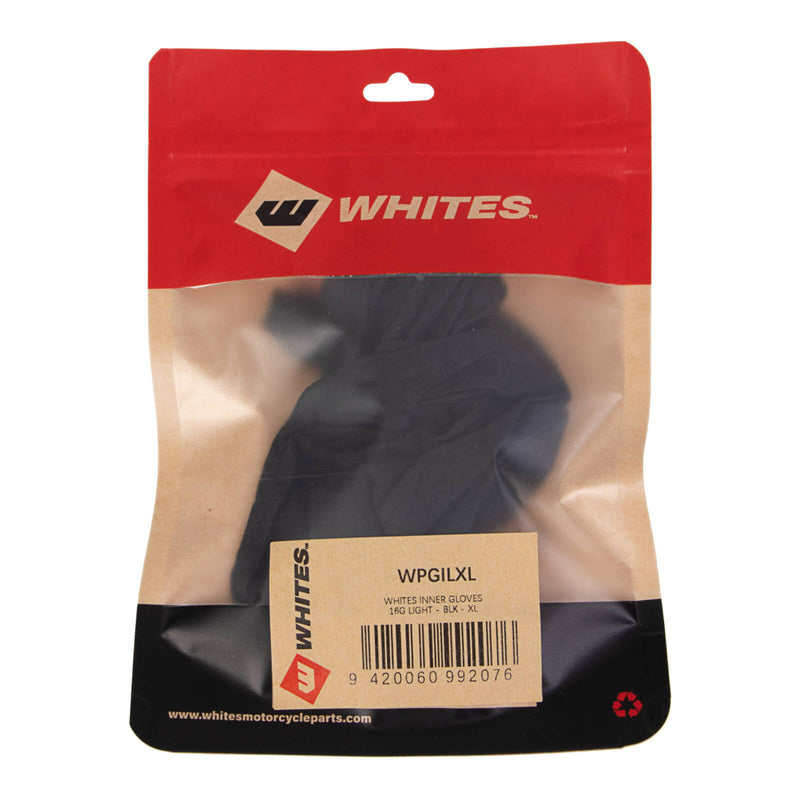 Load image into Gallery viewer, WHITES INNER GLOVES 16G LIGHT - BLK - XL