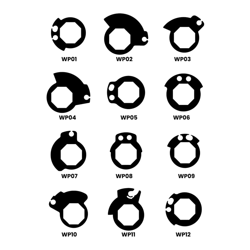 Load image into Gallery viewer, Whites Lock On Grips - Half Waffle - Black (with 6 Cams)