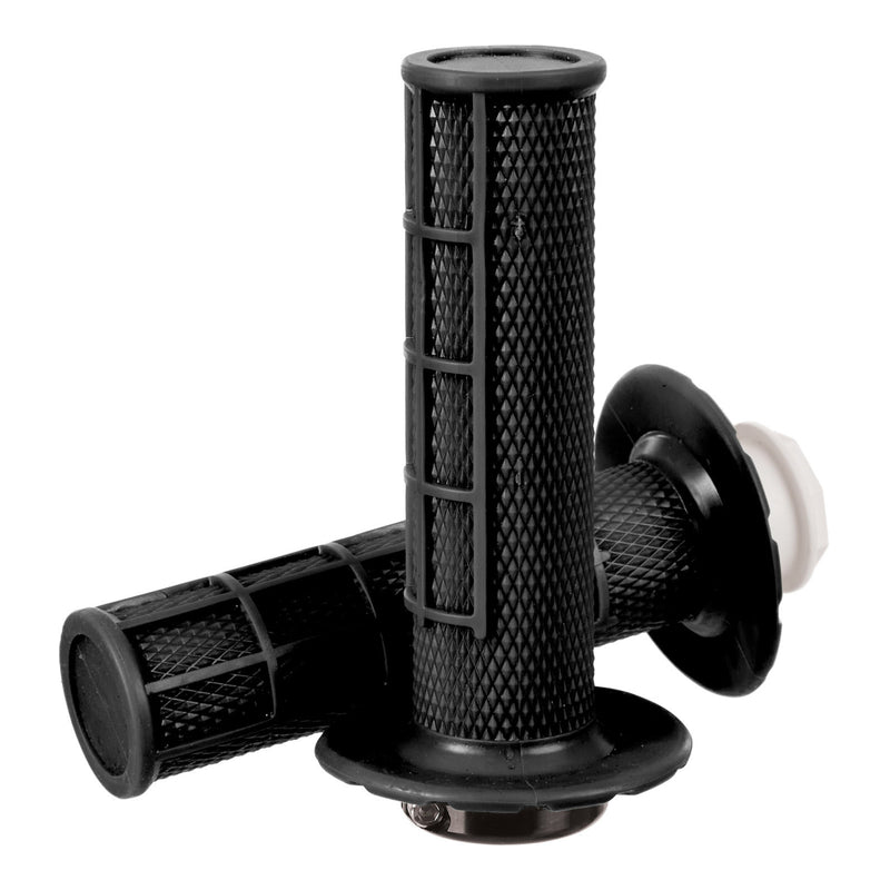 Load image into Gallery viewer, Whites Lock On Grips - Half Waffle - Black (with 6 Cams)