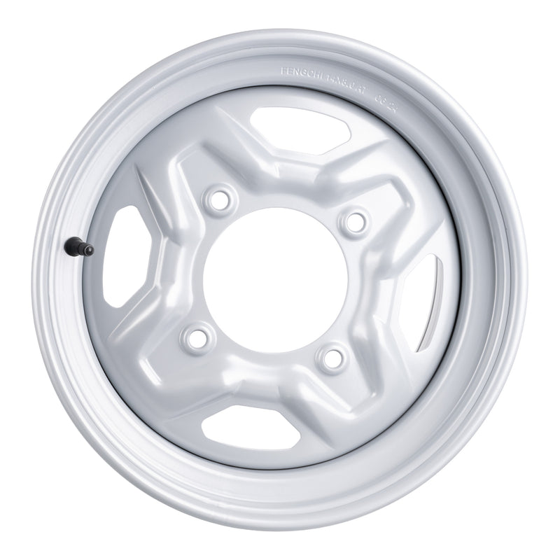 Load image into Gallery viewer, Whites ATV/UTV Steel Rim 14x8 Polaris Rear 4/156 +63.5 - Silver