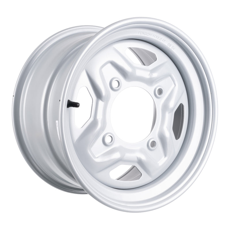 Load image into Gallery viewer, Whites ATV/UTV Steel Rim 14x8 Polaris Rear 4/156 +63.5 - Silver