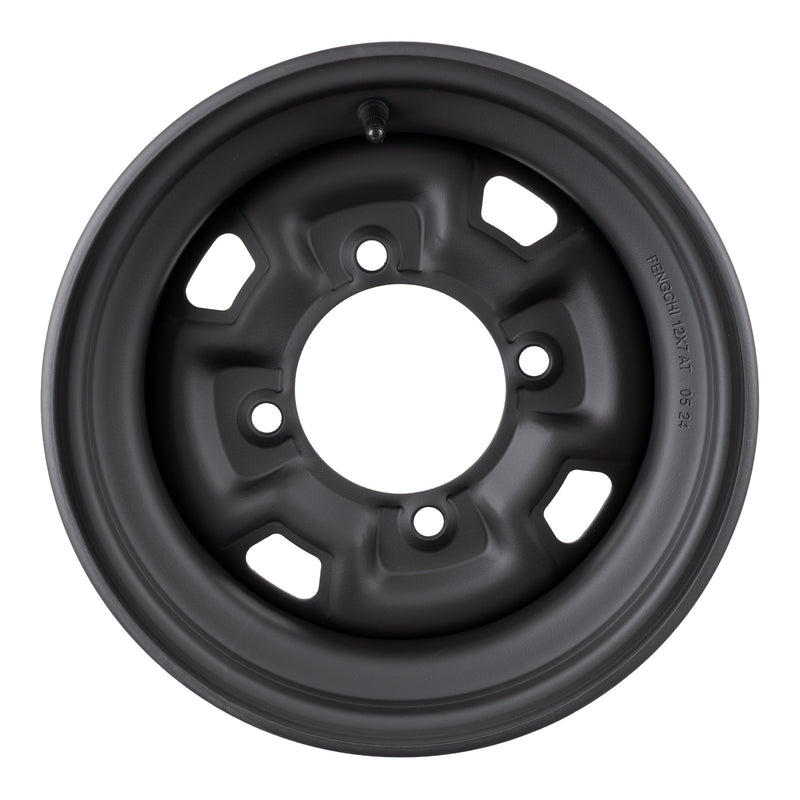 Load image into Gallery viewer, Whites ATV/UTV Steel Rim 12x7 Can-Am Front & Rear 4/137 +12.7 - Black