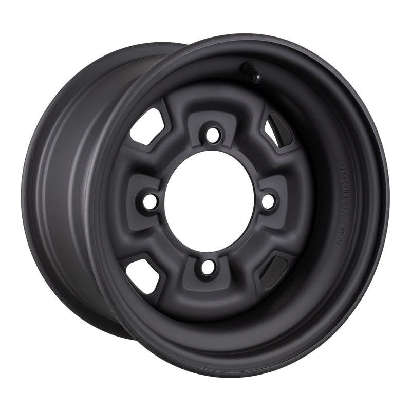 Load image into Gallery viewer, Whites ATV/UTV Steel Rim 12x7 Can-Am Front & Rear 4/137 +12.7 - Black