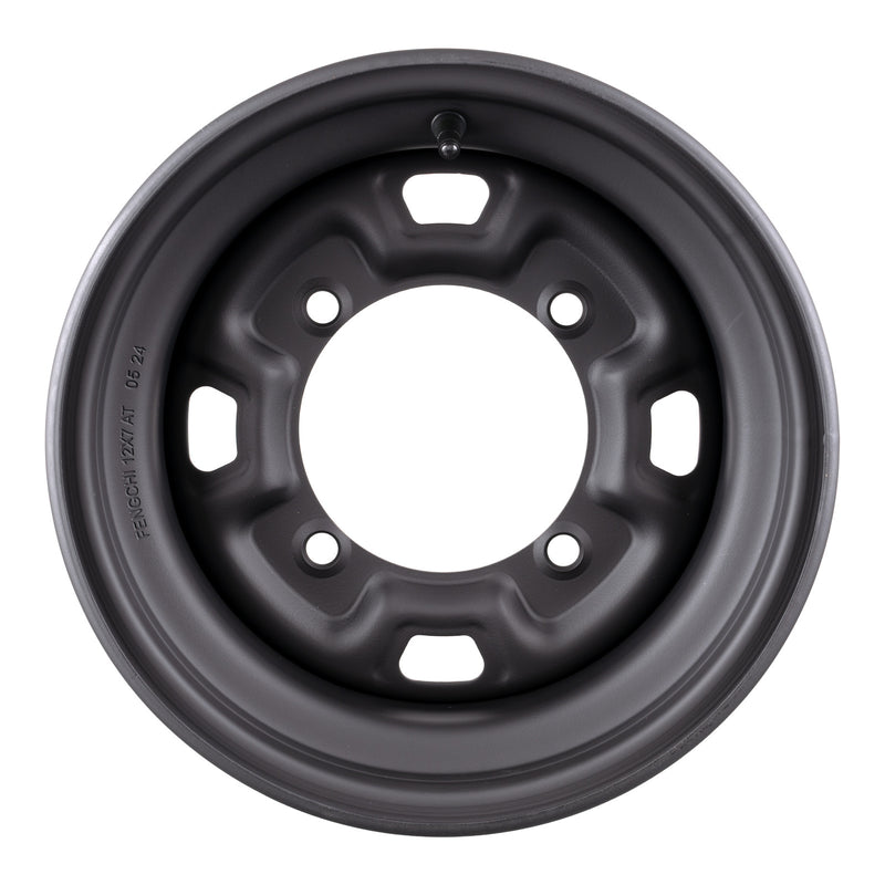 Load image into Gallery viewer, Whites ATV/UTV Steel Rim 12x7 Polaris Front & Rear 4/156 +12.7 - Black