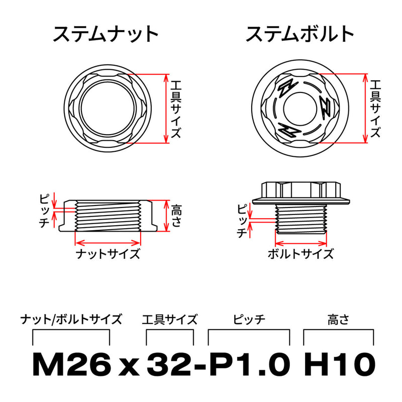 Load image into Gallery viewer, Zeta Stem Nut (M22x27 P1.0 H12) - Blue