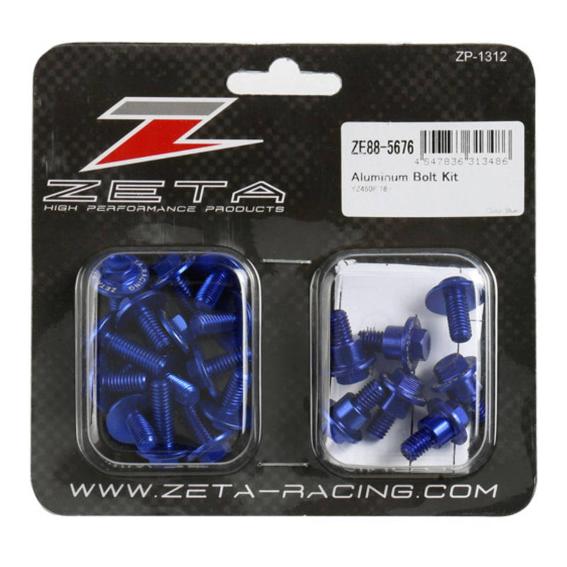 Load image into Gallery viewer, Zeta Aluminum Bolt Set Plastics Yamaha YZ450F '18- 21 pcs - Blue