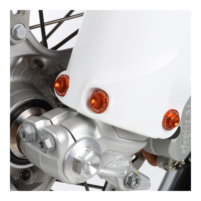 Load image into Gallery viewer, Zeta Fork Guard Bolt Set (6-Piece) - KTM / Husqvarna - Orange