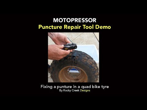 Load and play video in Gallery viewer, Rocky Creek Motopressor Puncture Repair Tool