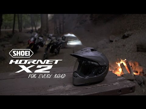 Load and play video in Gallery viewer, Shoei Hornet Adventure Helmet - Matte Black