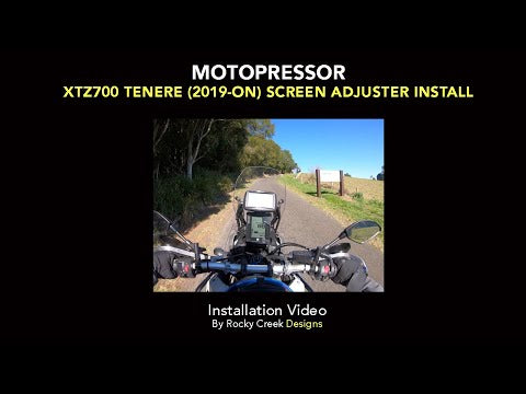 Load and play video in Gallery viewer, Rocky Creek Screen Adjuster Yamaha T7 Tenere '19-onwards