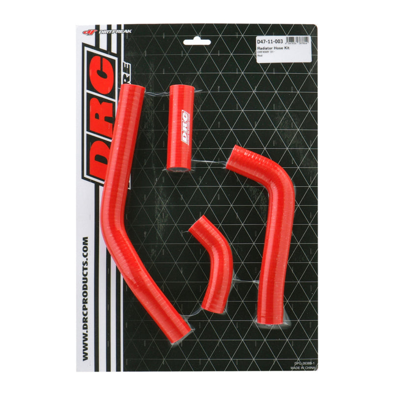 Load image into Gallery viewer, DRC Radiator Hose Kit CRF450R '21- Red
