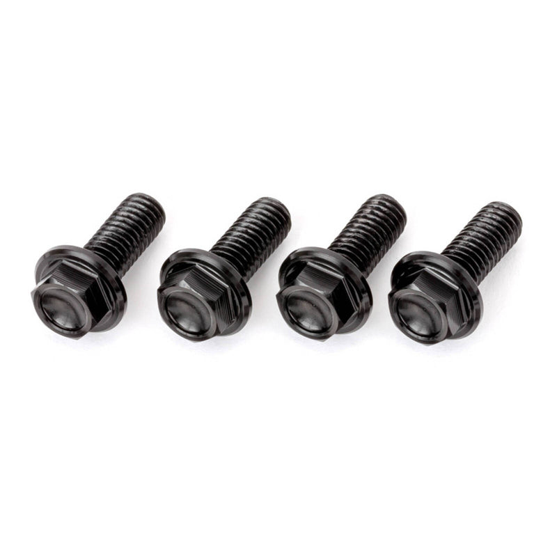 Load image into Gallery viewer, DRC Aluminum M6 Flange Bolts 20mm - Black 4pcs
