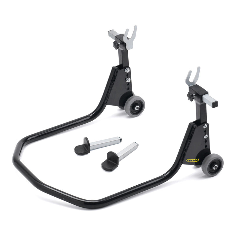 Load image into Gallery viewer, UNIT Street Bike Rear Paddock Adjustable Stand - Black
