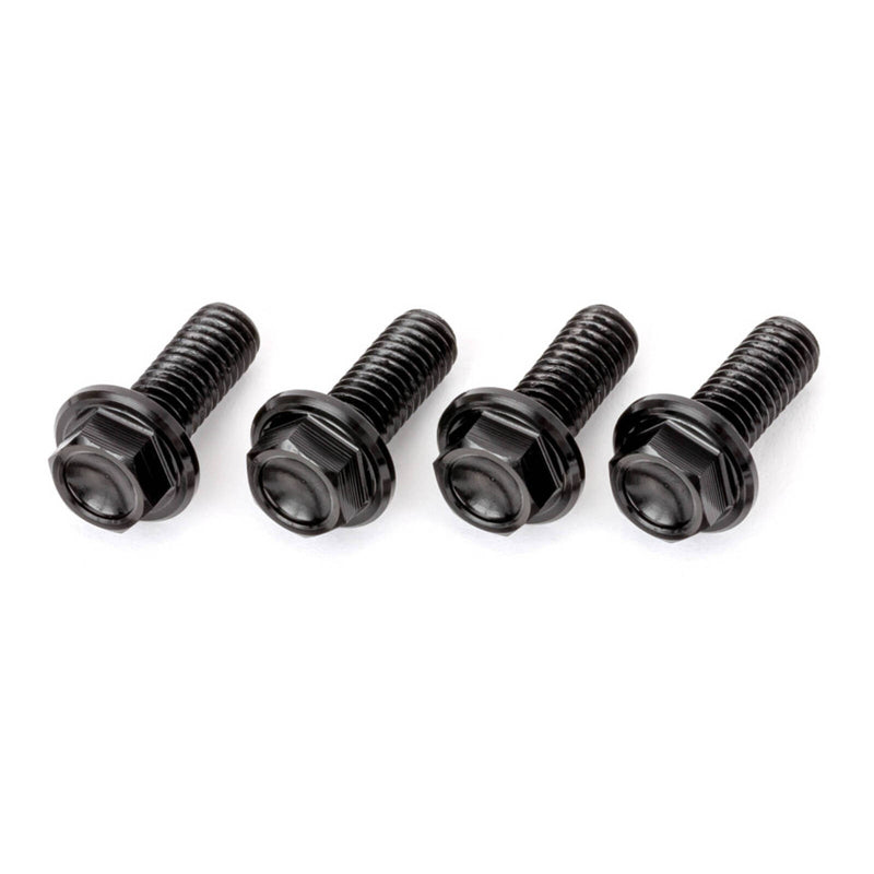 Load image into Gallery viewer, DRC Aluminum M6 Flange Bolts 20mm - Black 4pcs
