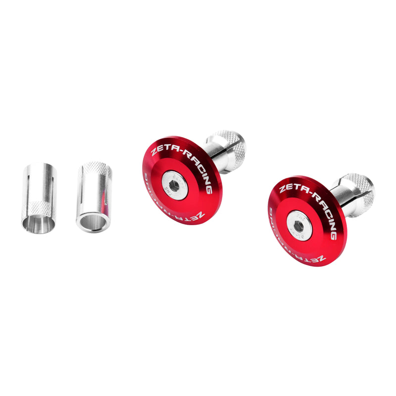 Load image into Gallery viewer, Zeta Bar End Plug 35mm 2pcs - Red
