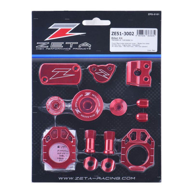 Load image into Gallery viewer, Zeta Billet Kit CRF250R/RX - Red
