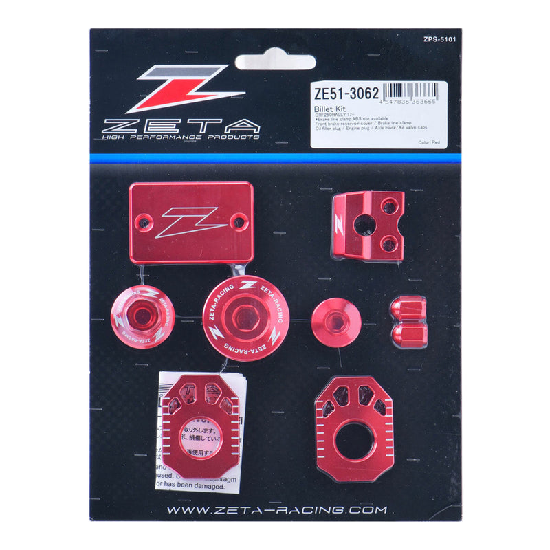 Load image into Gallery viewer, Zeta Billet Kit CRF250 Rally - Red
