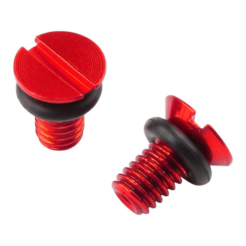 Load image into Gallery viewer, Zeta Front Fork Air Valve Cap Screw WP - Red 2pcs
