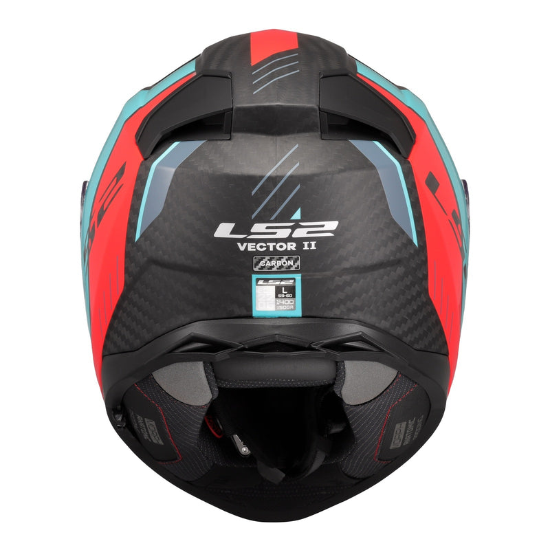 Load image into Gallery viewer, LS2 FF811 Vector II Carbon Grid Helmet - Red / Cyan
