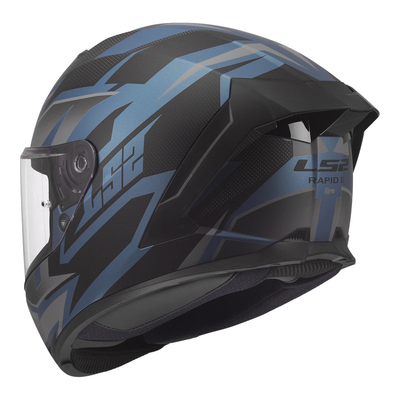 Load image into Gallery viewer, LS2 FF820 Rapid III Xtrem Helmet - Black / Blue Petrol
