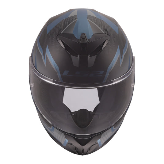 LS2 FF820 Rapid III Xtrem Helmet - Black / Blue Petrol