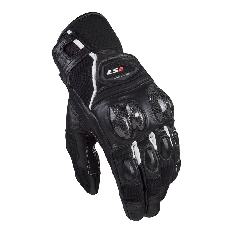 Load image into Gallery viewer, LS2 Spark 2 Leather Men's Glove - Black / White
