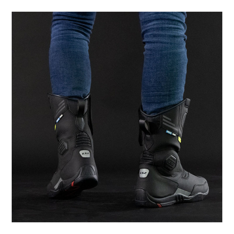Load image into Gallery viewer, LS2 Goby Men's Waterproof Boots - Black / Hi-Vis Yellow

