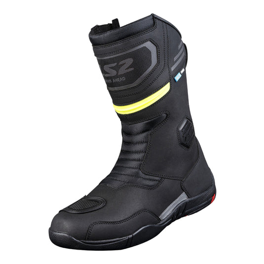 LS2 Goby Men's Waterproof Boots - Black / Hi-Vis Yellow