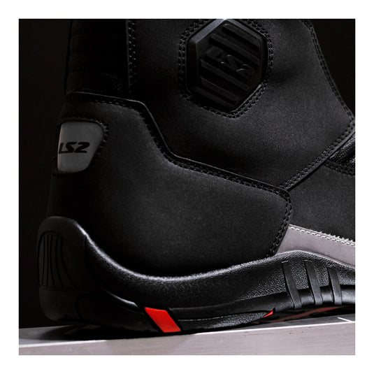 LS2 Goby Men's Waterproof Boots - Black / Hi-Vis Yellow