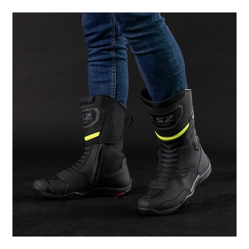 Load image into Gallery viewer, LS2 Goby Men's Waterproof Boots - Black / Hi-Vis Yellow
