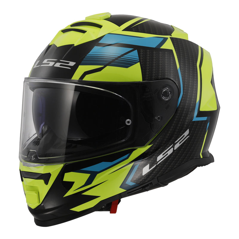 Load image into Gallery viewer, LS2 FF800 Storm II Tracker Helmet - Black / Hi-Vis Yellow 06
