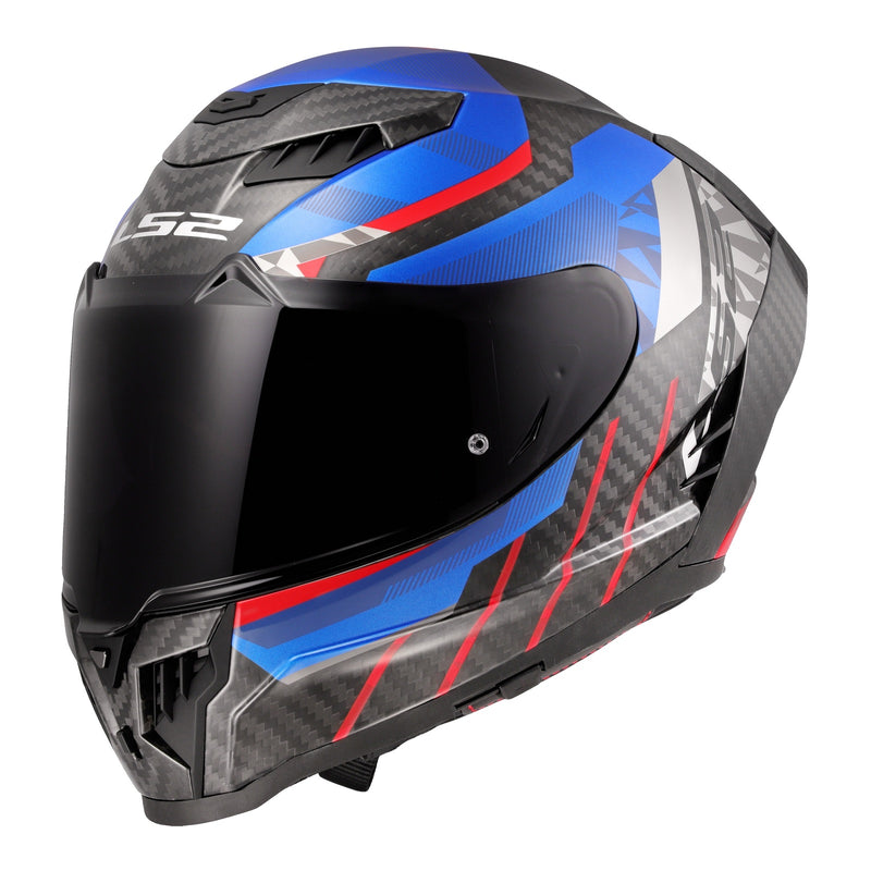 Load image into Gallery viewer, LS2 FF807 Dragon Trax - Blue / Red / Carbon 06
