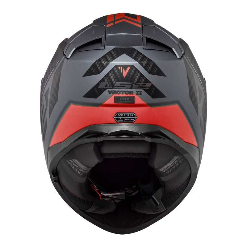 Load image into Gallery viewer, LS2 FF811 Vector II Splitter Helmets - Matte Titanium / Red
