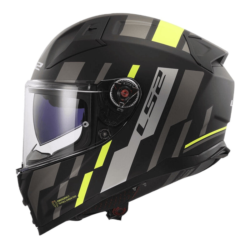 Load image into Gallery viewer, LS2 FF811 Vector II Helmet Tron - Matte Black / Hi-Vis Yellow
