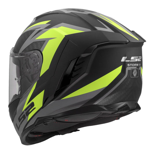 LS2 FF818 Storm III Dynamo Helmet - Black / Hi-Vis Yellow