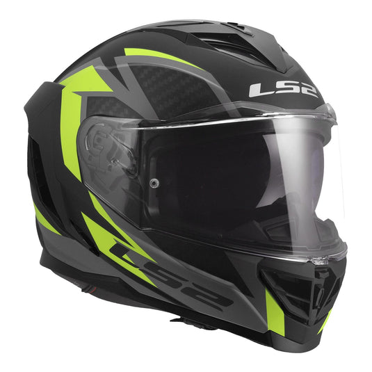 LS2 FF818 Storm III Dynamo Helmet - Black / Hi-Vis Yellow