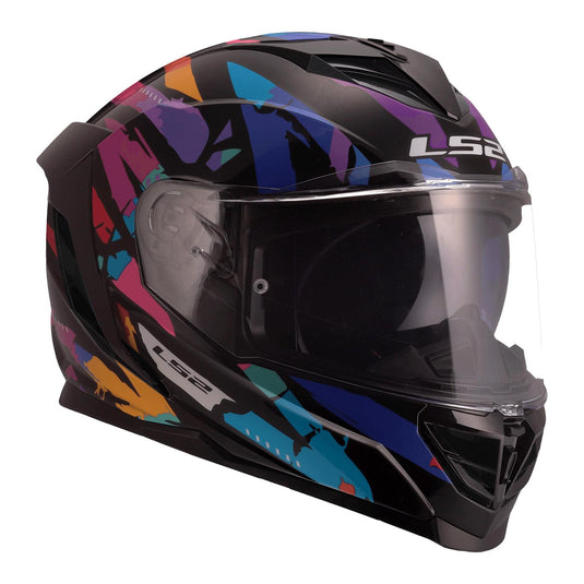 LS2 FF818 Storm III Kaos Helmet - Black / Purple