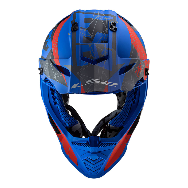 Load image into Gallery viewer, LS2 MX437 Fast Evo Alpha Helmet - Matte Blue / Red
