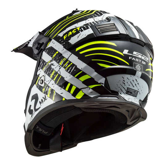 LS2 MX437 Fast Evo Verve Helmet - Black / White