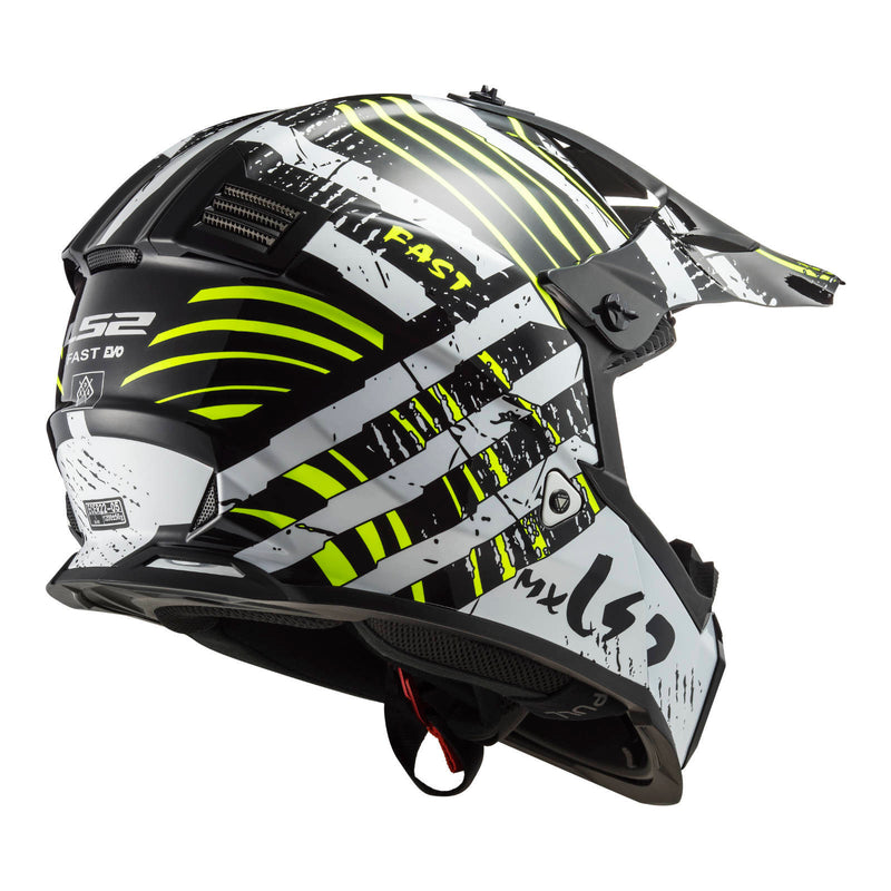 Load image into Gallery viewer, LS2 MX437 Fast Evo Verve Helmet - Black / White
