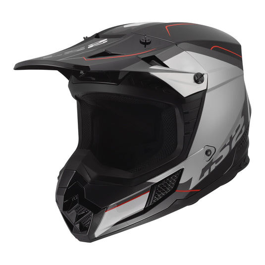 LS2 MX706 COZ Arched Helmet - Black / Silver / Titanium 06