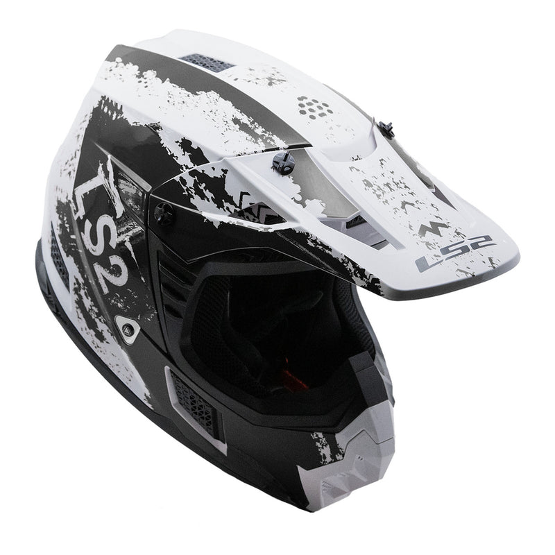 Load image into Gallery viewer, LS2 MX706 COZ Hyde Helmet - Black / White 06
