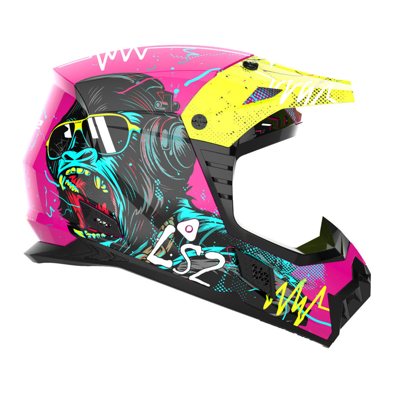 Load image into Gallery viewer, LS2 MX706J COZ Junior Gorilla Helmet - Gloss Purple 06
