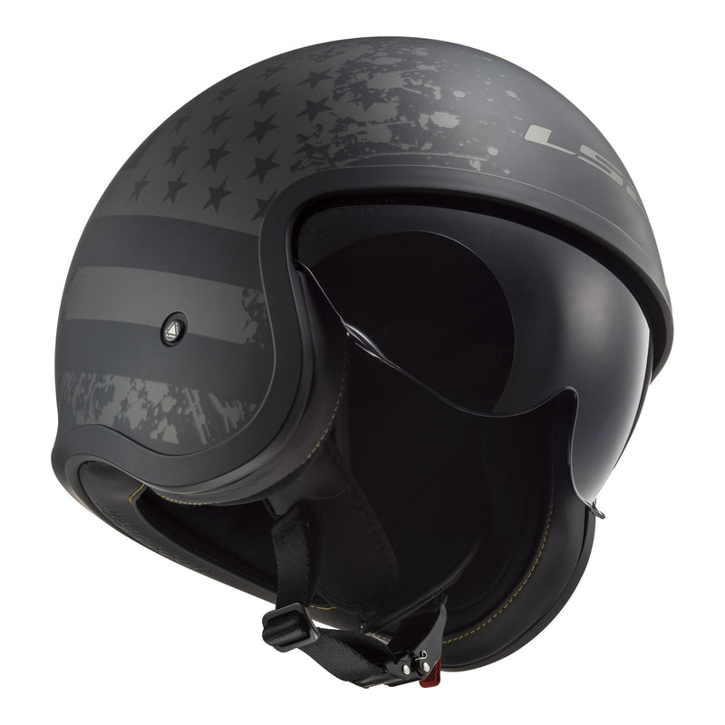 Load image into Gallery viewer, LS2 OF599 Spitfire II Flag Helmet - Matte Black 06
