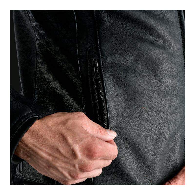 Load image into Gallery viewer, Oxford Nexus 1.0 Leather Men&#39;s Jacket - Stealth Black

