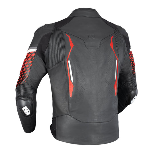 Oxford Nexus 1.0 Leather Men's Jacket - Black / Red