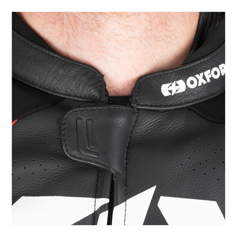 Load image into Gallery viewer, Oxford Nexus 1.0 Leather Men's Jacket - Black / Red
