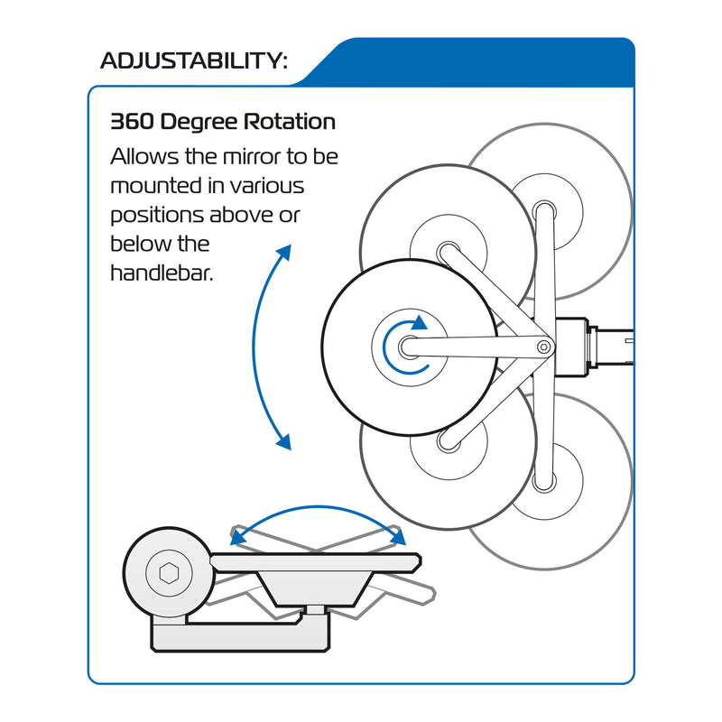 Load image into Gallery viewer, Oxford Circle 360 Bar End Mirror

